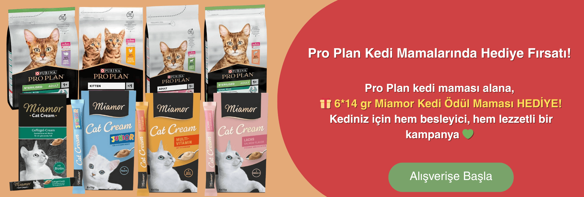 Proplan Kedi Maması Miamor Hediyeli