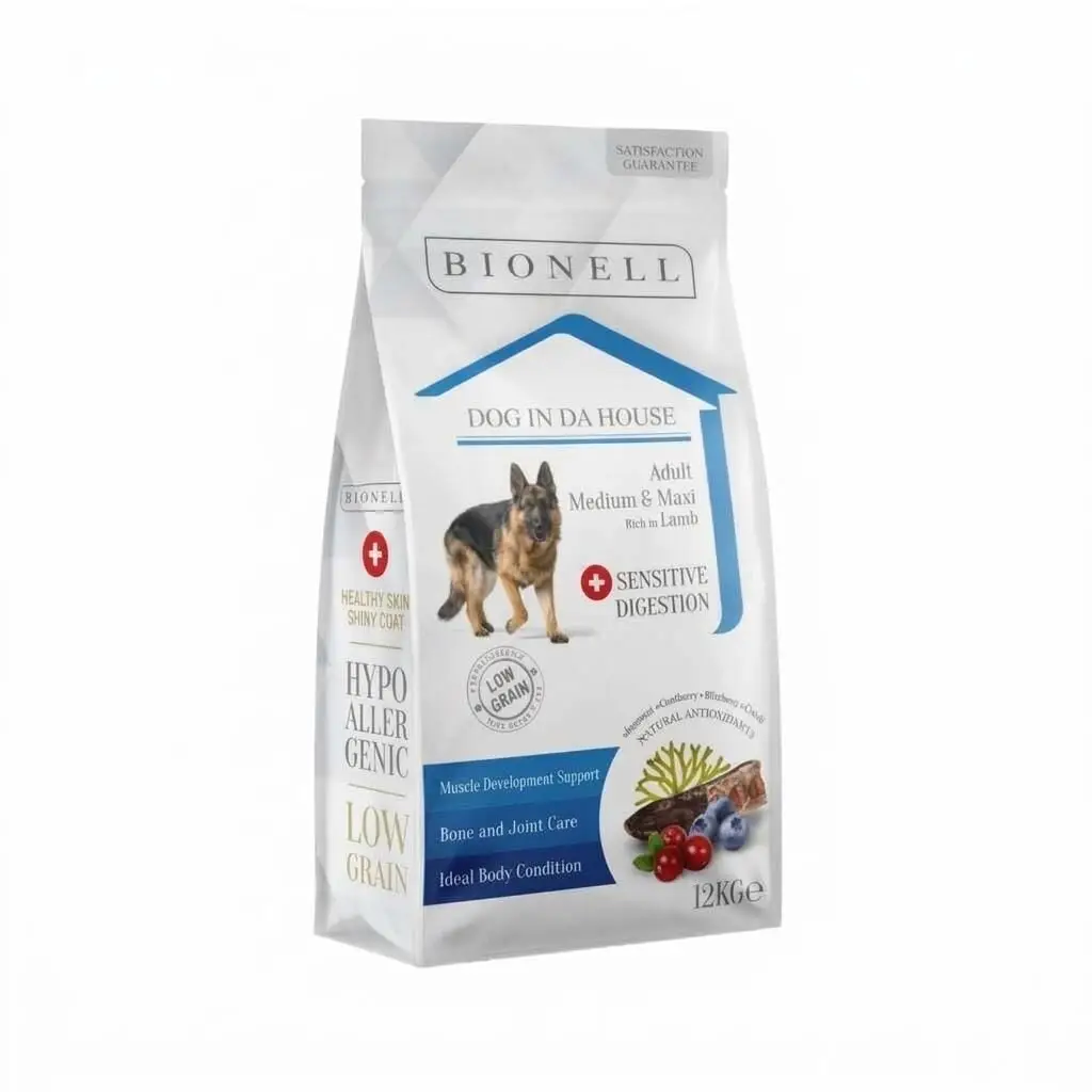 Bionell Orta ve Büyük Irk Kuzu Etli Yetişkin Köpek Maması 12 kg