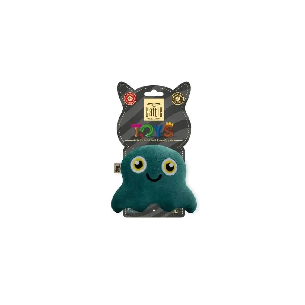 Cattie Matatabi İçerikli Kedi Oyuncağı Peluş Ahtapot 11Cm