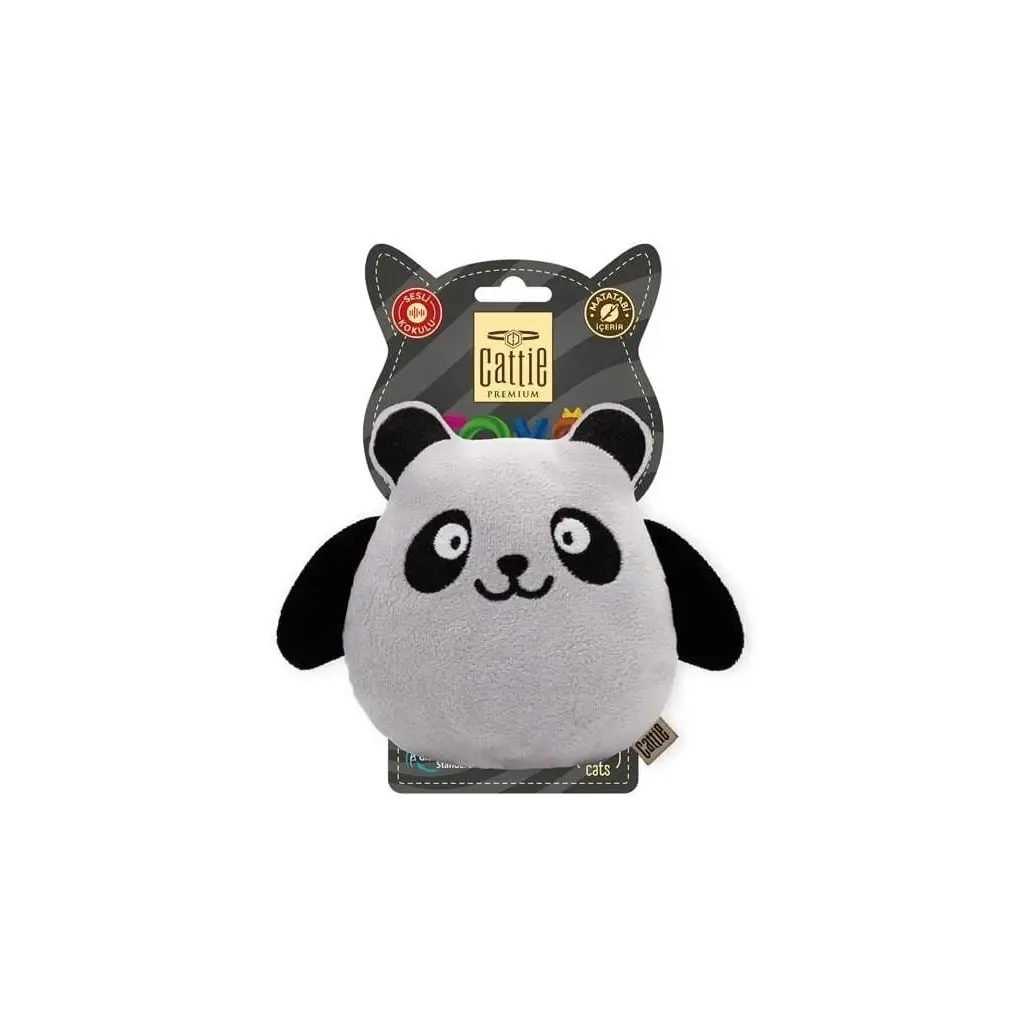 Cattie Matatabi İçerikli Kedi Oyuncağı Peluş Panda 15Cm