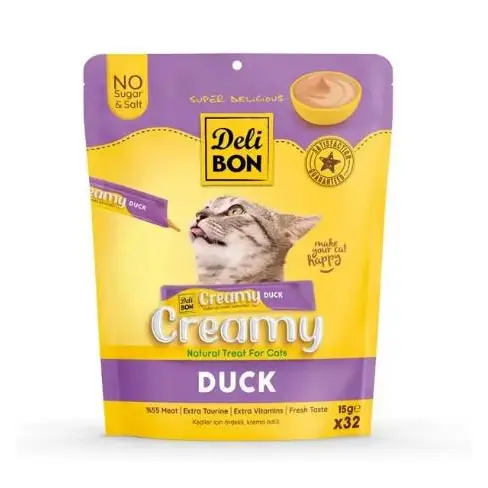 Delibon Creamy Ördekli Sıvı Kedi Ödül Maması 32x15gr