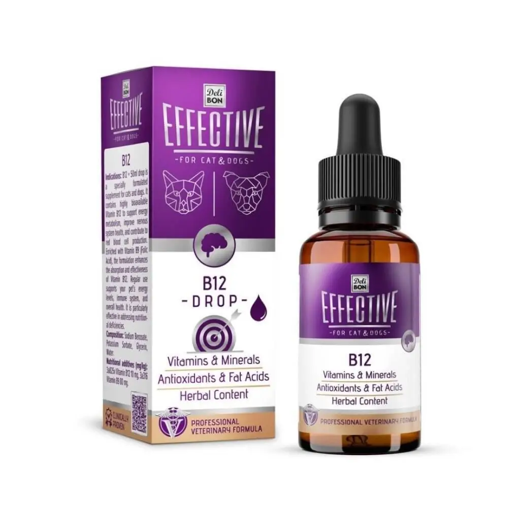 Delibon Effective Kedi ve Köpek Takviye Ürünleri B12 50ml
