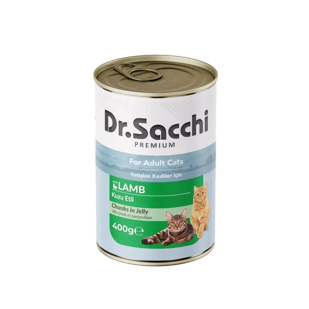 Dr. Sacchi Kuzulu Yetişkin Kedi Konservesi 400 Gr.