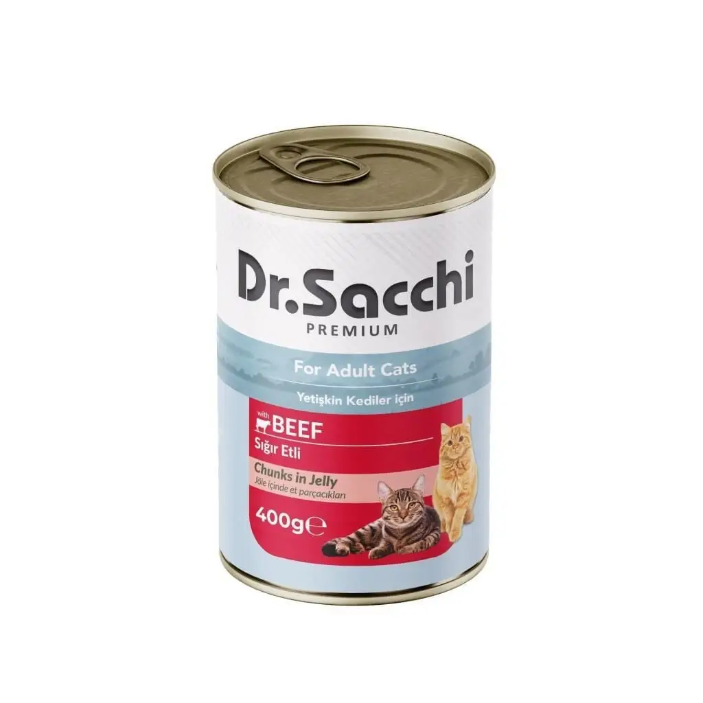 Dr. Sacchi Sığır Etli Yetişkin Kedi Konservesi 400 Gr