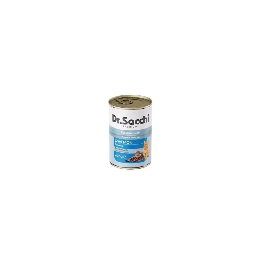 Dr. Sacchi Somonlu Yetişkin Kedi Konservesi 400 Gr.