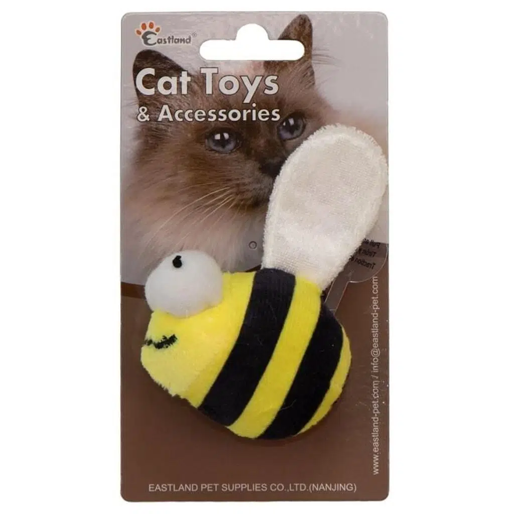 Eastland Catnipli Peluş Dijital Sesli Arı Kedi Oyuncağı 6,5 Cm