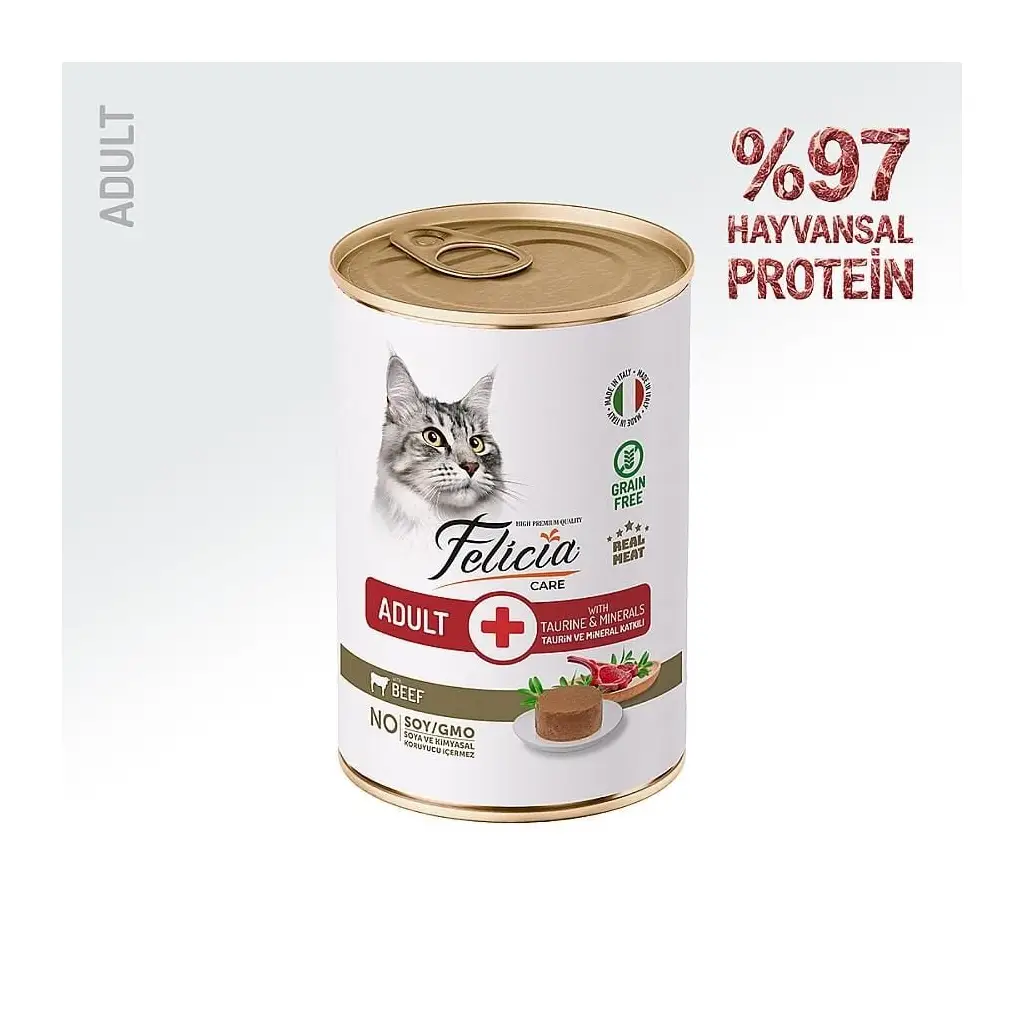 Felicia Tahılsız Yetişkin Kuzulu Kedi Konservesi 400 Gr