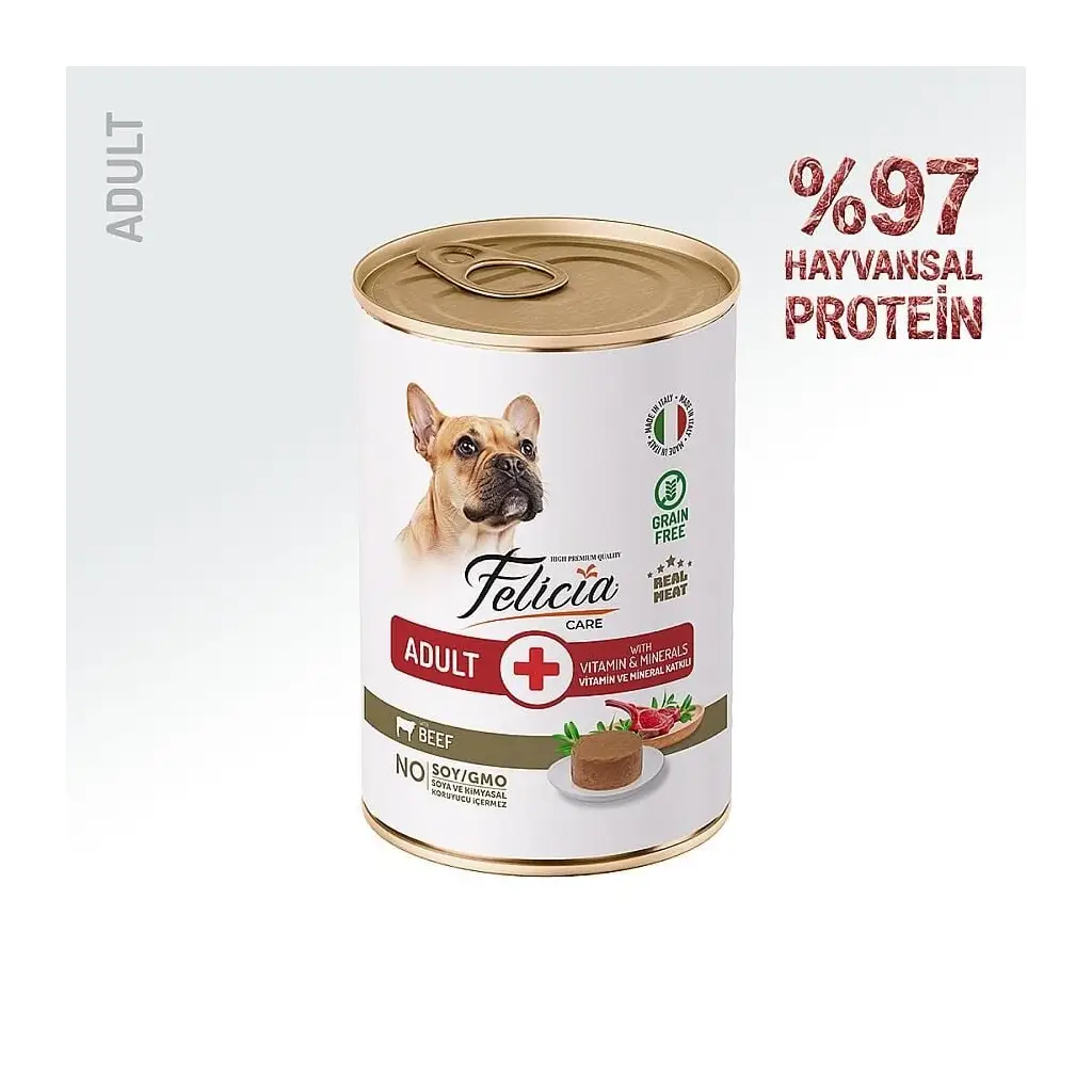 Felicia Tahılsız Yetişkin Kuzulu Köpek Konservesi 400 Gr