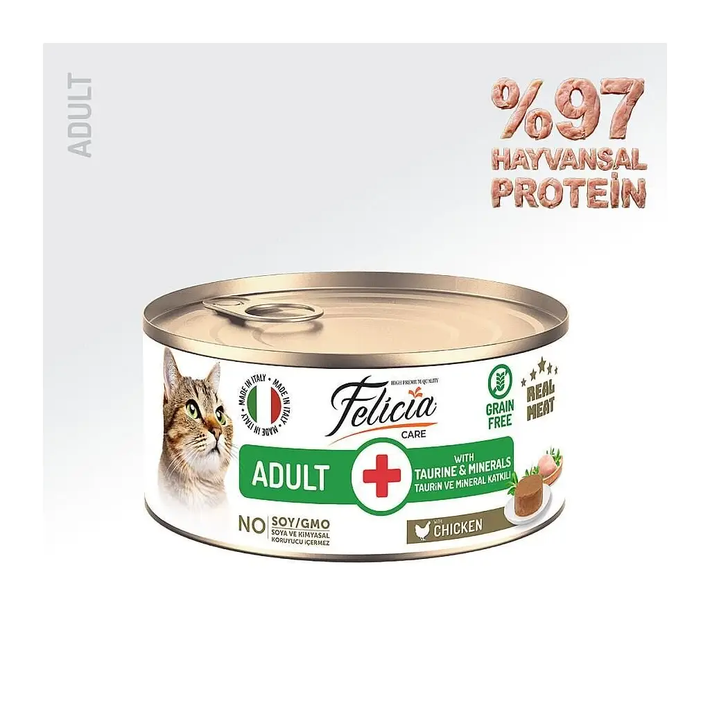 Felicia Tavuklu Ezme Yetişkin Kedi Konservesi 85 GR