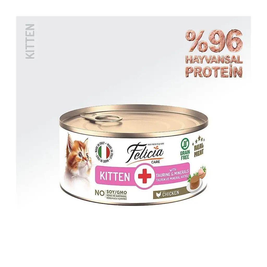Felicia Tavuklu Püre Yavru Kedi Konservesi 85 GR