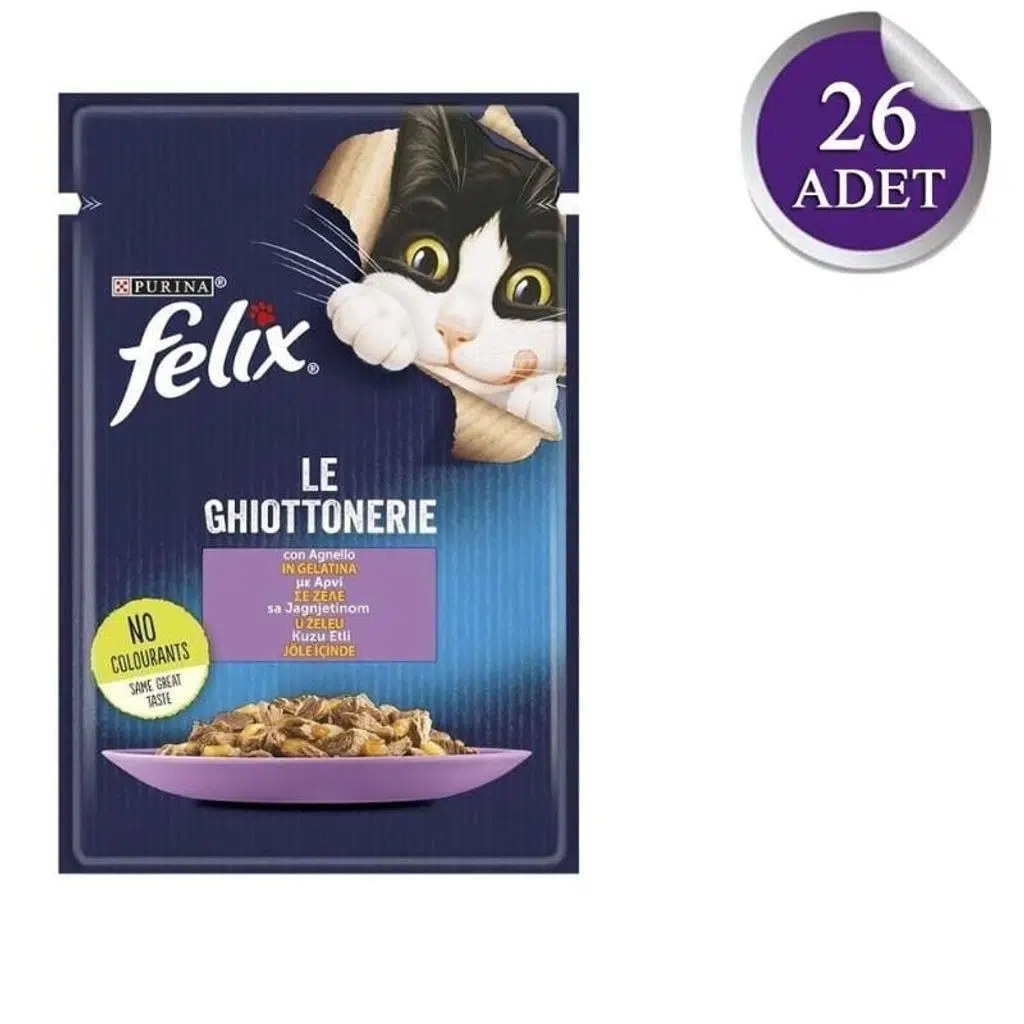 Felix Kuzu Etli Kedi Yaş Maması 85 Gr 26'lı Paket
