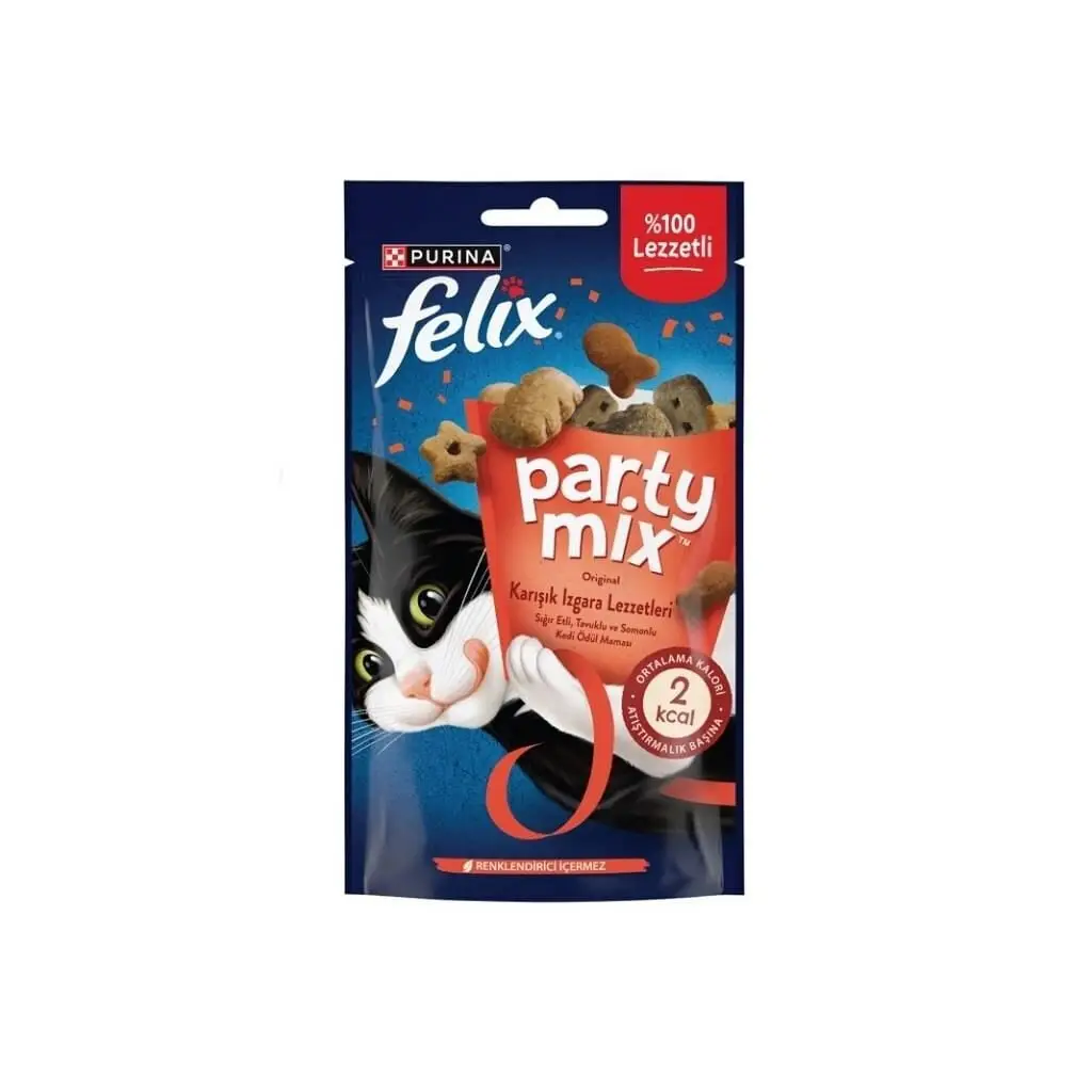 Felix Party Mix Original Karışık Izgara Lezzetleri Kedi Ödül Maması 60 gr