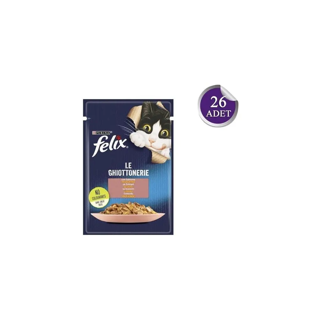 Felix Somonlu Yetişkin Kedi Konservesi 85gr 26'lı Paket