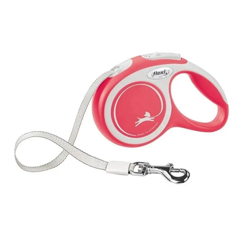 Flexi New Comfort Otomatik Şerit Köpek Gezdirme Kayışı 5m Medium Kırmızı