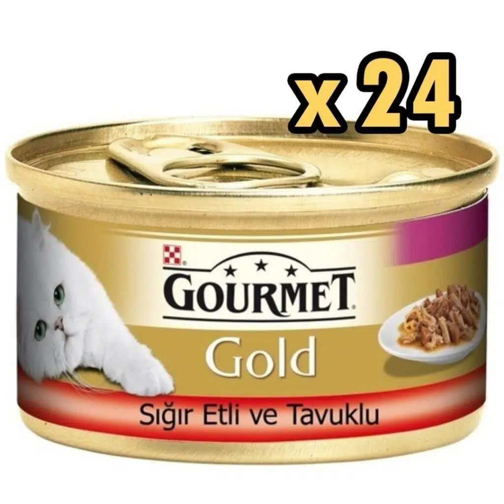 Gourmet Gold Sığır Etli Ve Tavuklu Kedi Konservesi 85 Gr 24'lü Paket