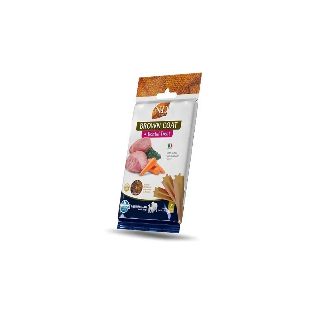 ND Dental Treat Brown Coat Kuzu Etli Mini Köpek Ödülü 60 Gr