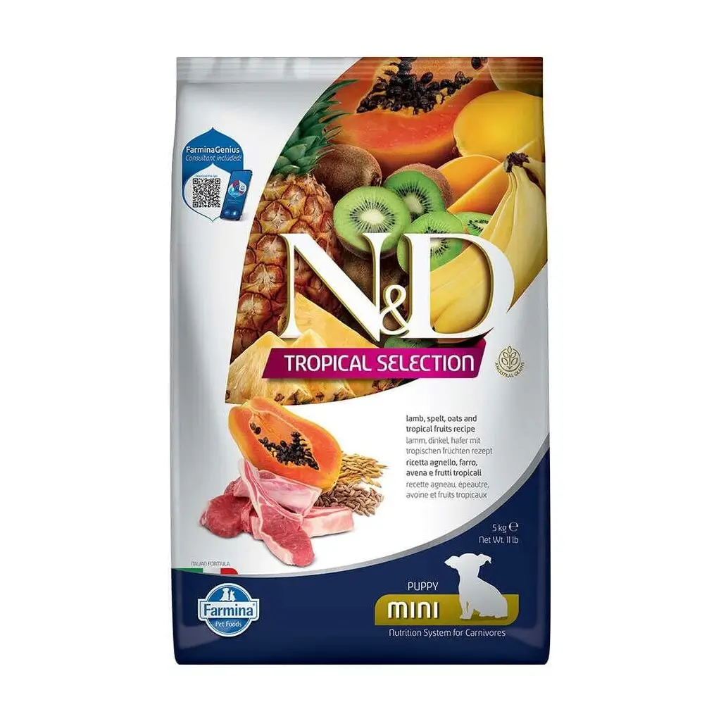 ND Tropical Selection Kuzulu Yavru Mini Irk Köpek Maması 5 Kg