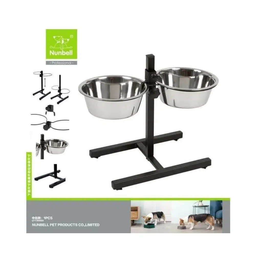 Nunbell İkili Çelik Mama Kabı 28 cm