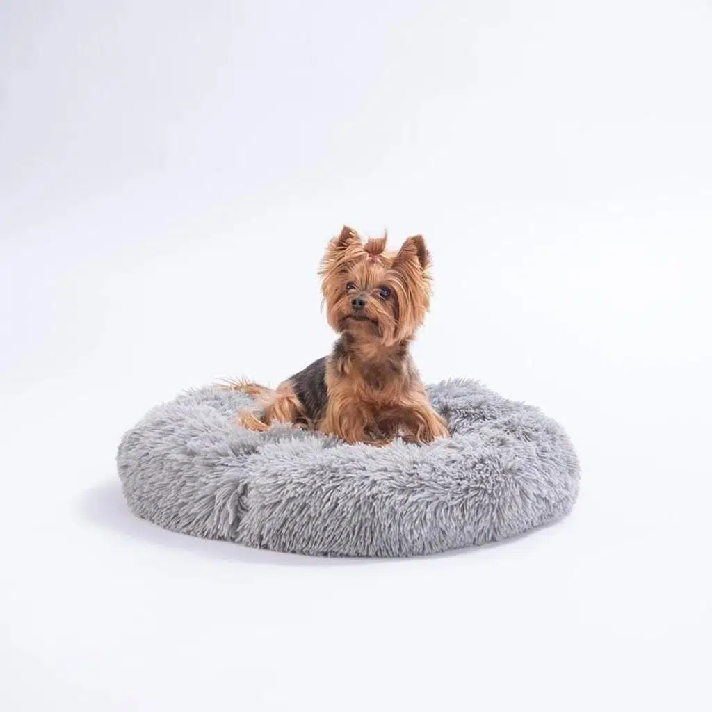 Pawstar Donut Kedi Köpek Yatağı Gri ( Medium ) 55Cm