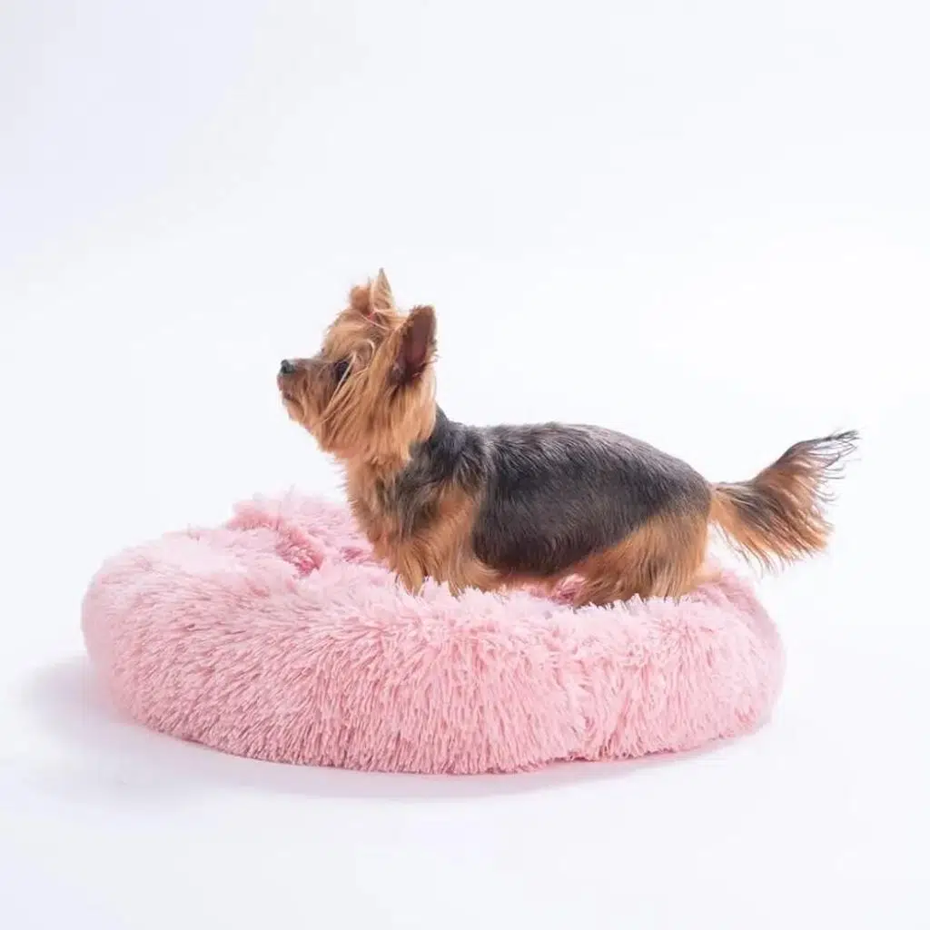 Pawstar Donut Kedi Köpek Yatağı Pembe ( Medium ) 55Cm