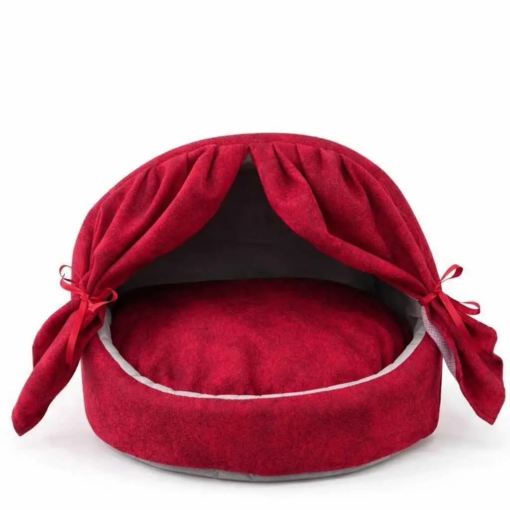 PetPretty Comfort Perdeli Yuva Kırmızı