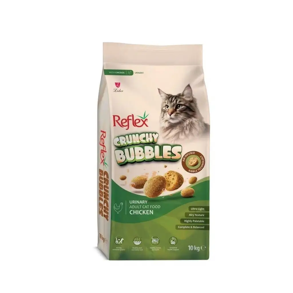 Reflex Crunchy Bubbles Urinary Tavuklu Yetişkin Kedi Maması 10 KG