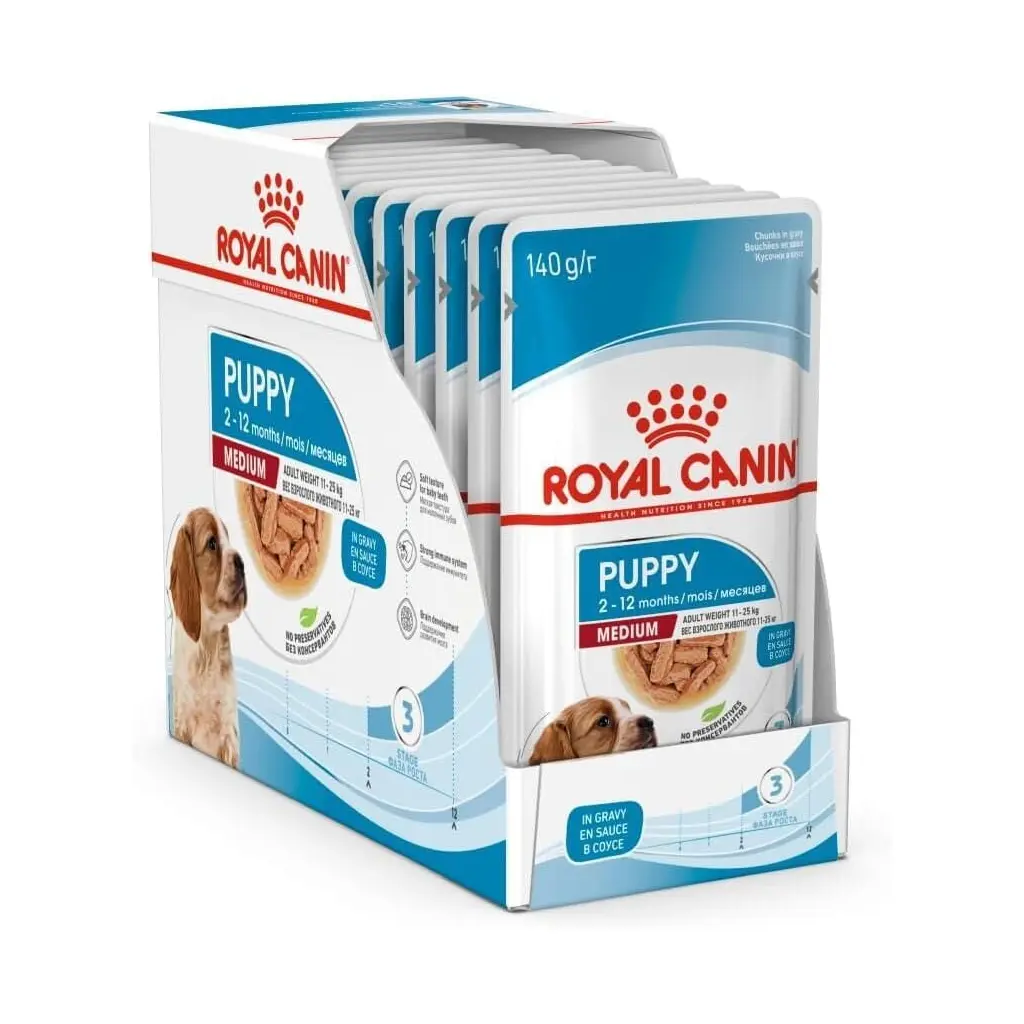 Royal Canin Medium Puppy Köpek Yaş Maması 140g 10'lu Paket