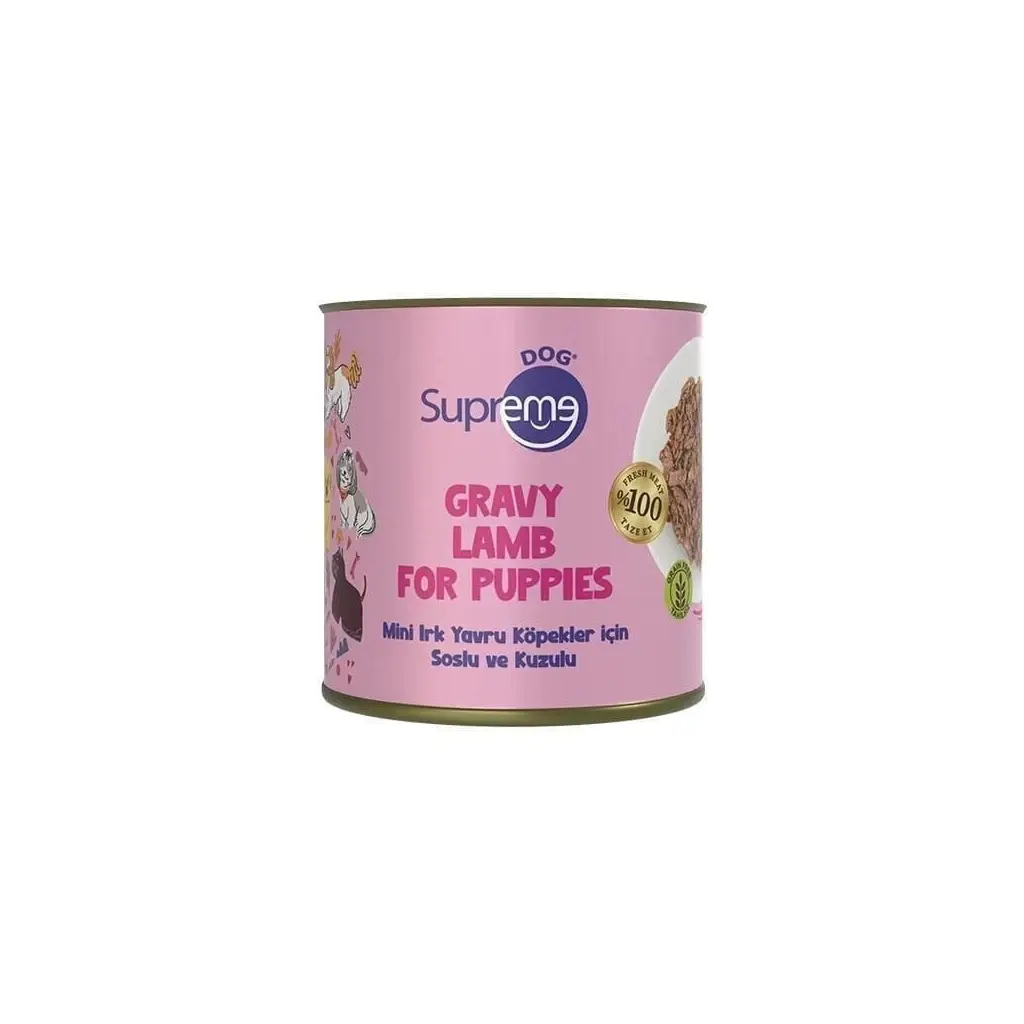 Supreme Dog Soslu Ve Kuzulu Mini Irk Yavru Köpek Konservesi 200 Gr