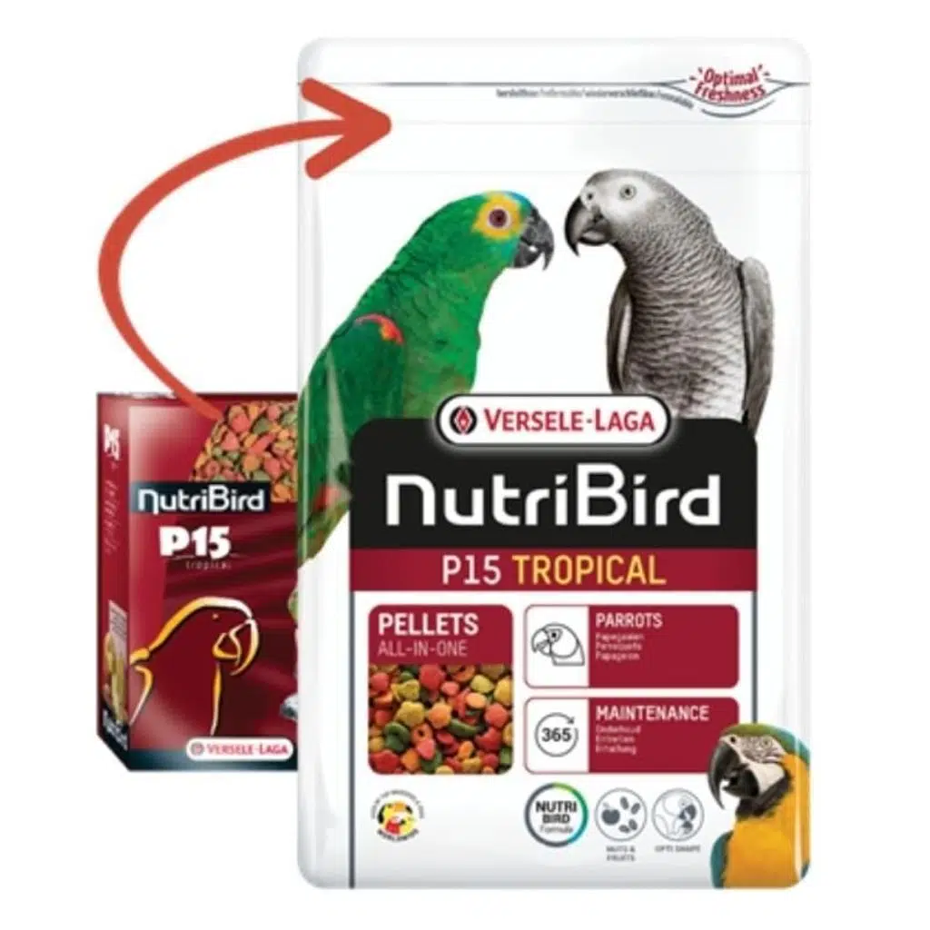 Versele Laga Nutribird P15 Tropical Papağan Pelet Yem 1 Kg