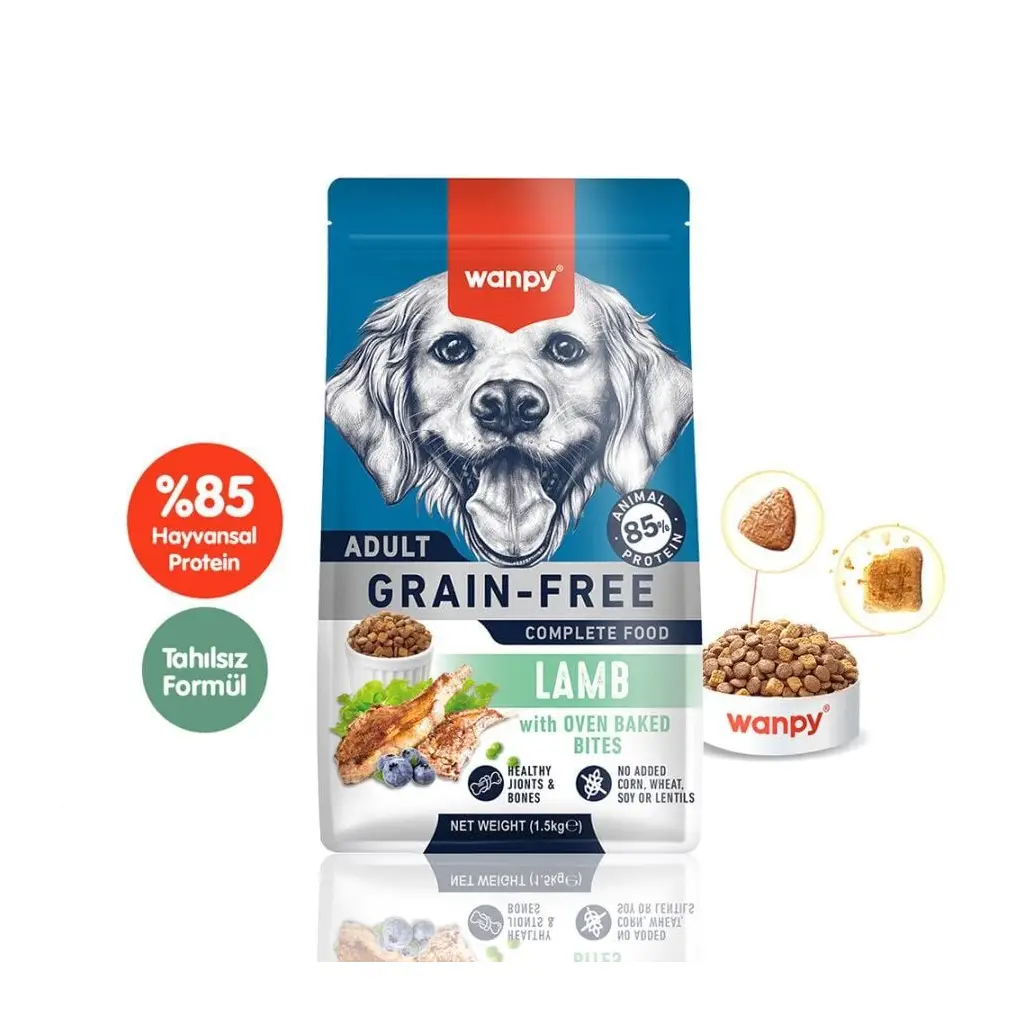Wanpy Tahılsız Kuzulu Yetişkin Köpek Maması 1,5 Kg