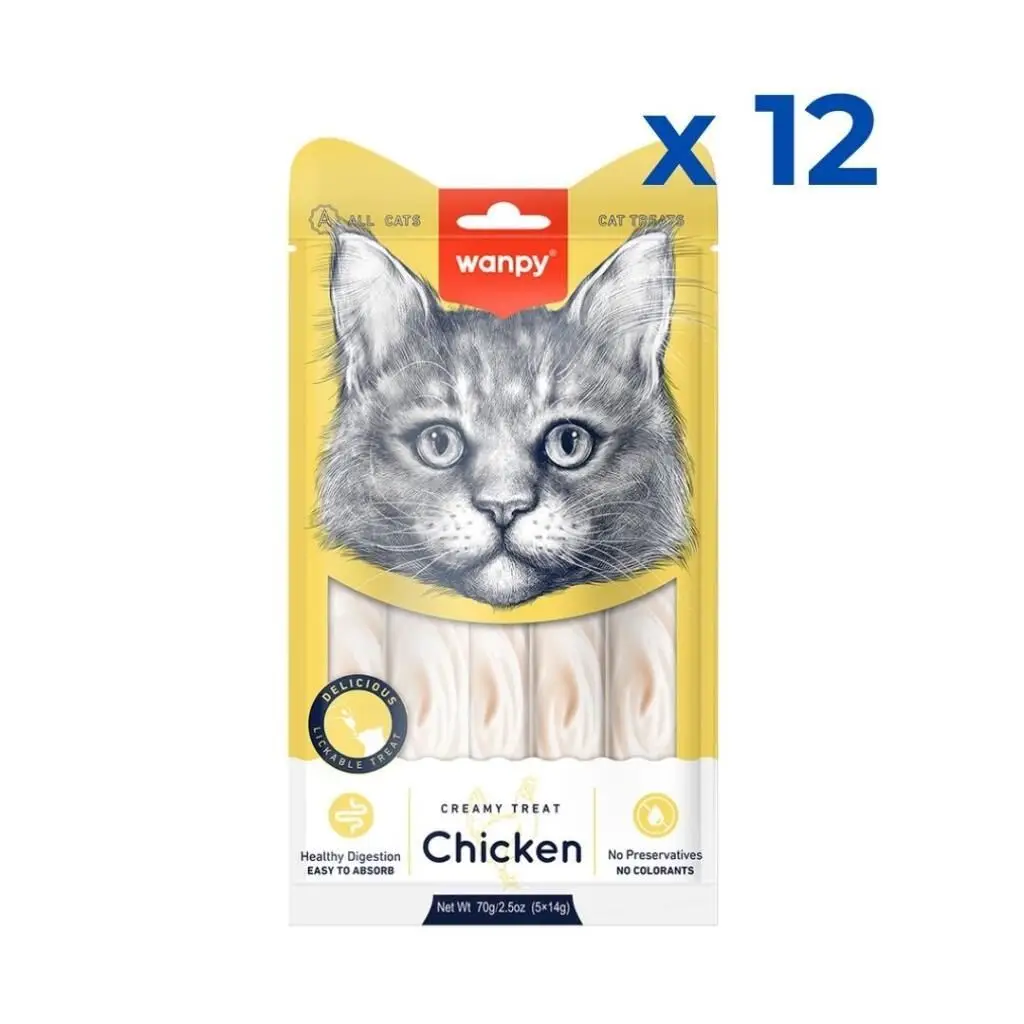 Wanpy Tavuklu Likit Kedi Ödülü 5x14 gr 12'li Paket