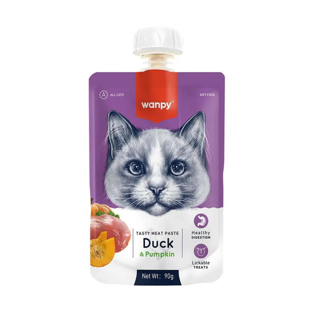Wanpy Taze Ördekli&Bal Kabaklı Kedi Et Ezmesi 90 gr