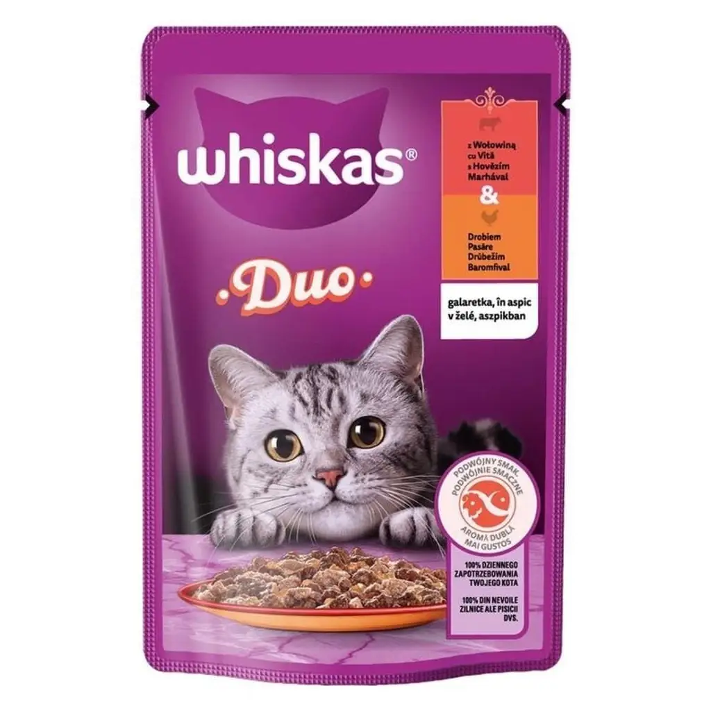 Whiskas Duo Kümes Hayvanlı ve Sığırlı Kedi Maması 85 Gr